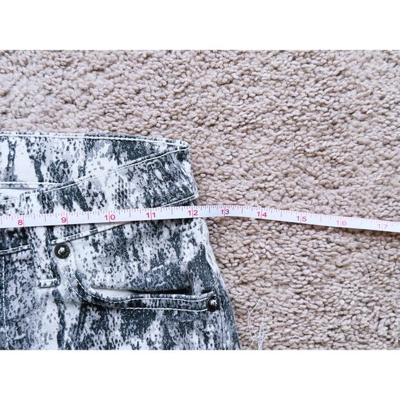 Pistola Revolve Snake Skin Print Skinny Stretchy Raw Hem Jeans 24 Edgy Statement - Picture 12 of 13